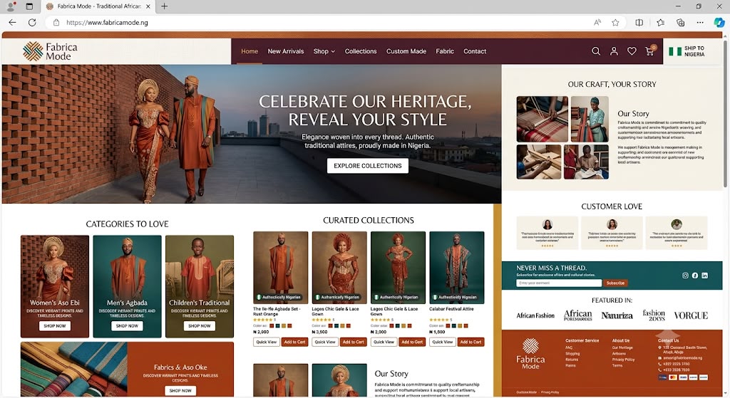 Fabrica Mode fashion website
